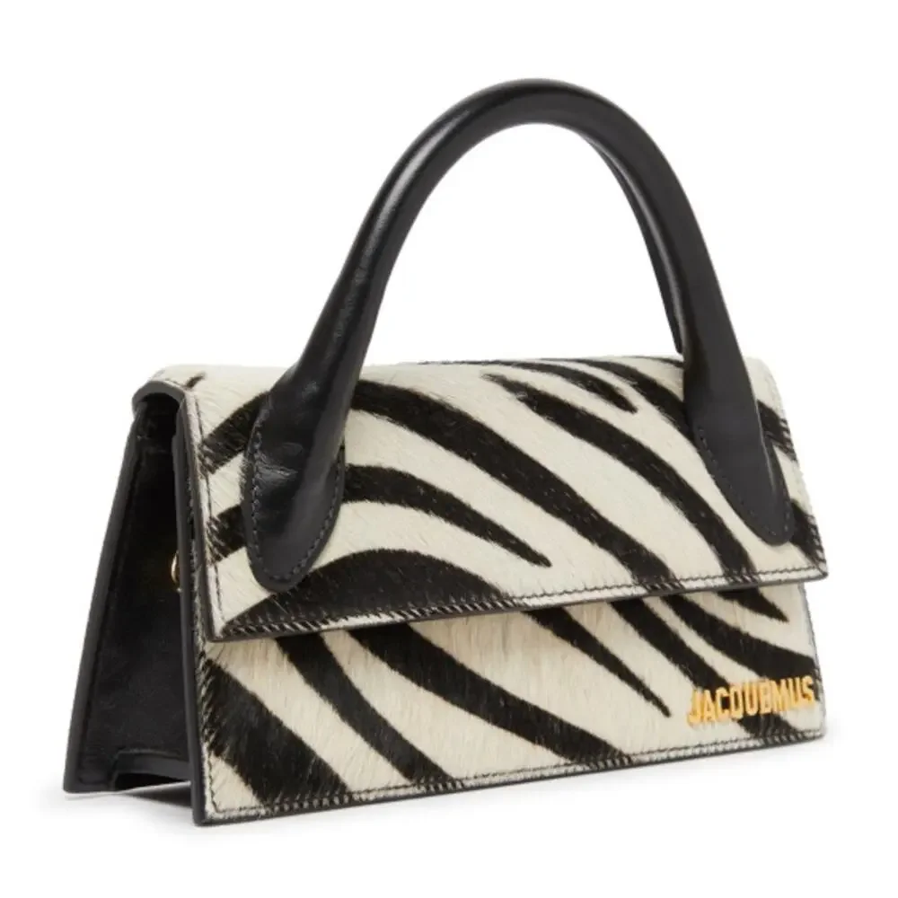 JACQUEMUS CALF HAIR ANIMAL PRINT LONG MINI SHOULDER BAG AUTHENTIC NWT - Picture 2 of 15